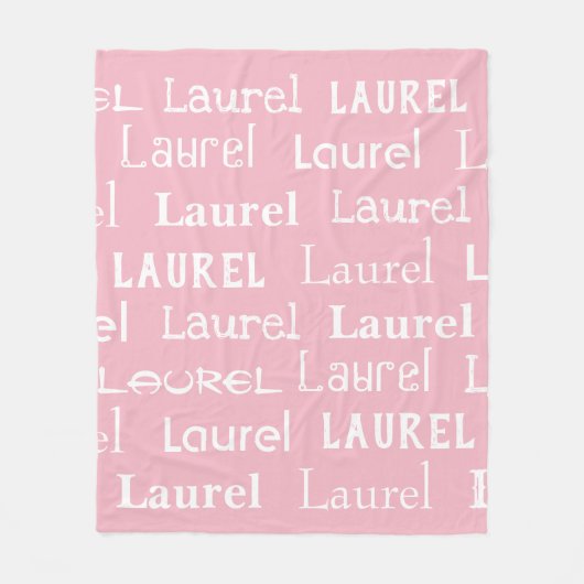 Afbeelding van herhaalde naam fleece deken (Voorkant)