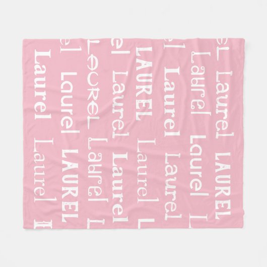 Afbeelding van herhaalde naam fleece deken (Voorkant (Horizontaal))