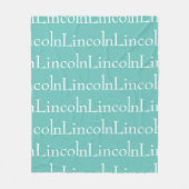 Afbeelding van herhaalde naam fleece deken (Voorkant)