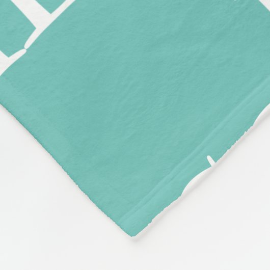 Afbeelding van herhaalde naam fleece deken (Hoek)