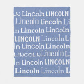 Afbeelding van herhaalde naam fleece deken (Voorkant)