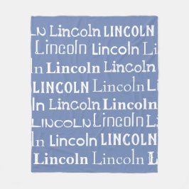 Afbeelding van herhaalde naam fleece deken