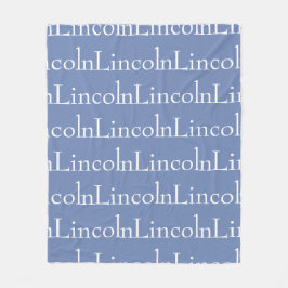 Afbeelding van herhaalde naam fleece deken