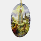 afbeelding van het beeld Onze Vrouw van Fatima Keramisch Ornament (Rechts)