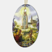 afbeelding van het beeld Onze Vrouw van Fatima Keramisch Ornament (Links)