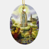 afbeelding van het beeld Onze Vrouw van Fatima Keramisch Ornament (Achterkant)