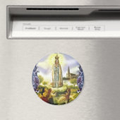 Afbeelding van het beeld Onze Vrouw van Fatima Magneet (Insitu (Vaatwasser))