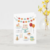 Afbeelding van het Birthday Cake Birthday Wenskaar Kaart (Gele Bloem)