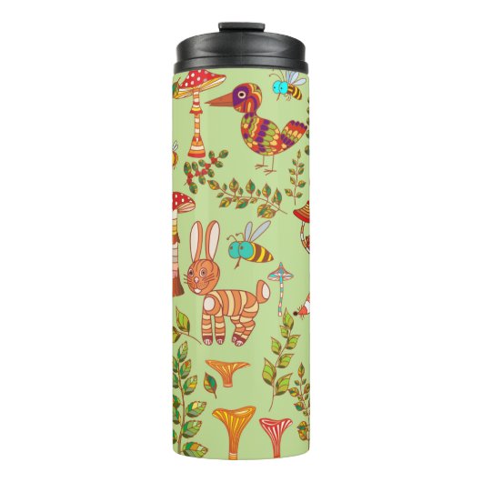 Afbeelding van het bosleven. Flora en fauna. Vinta Thermosbeker (Voorkant)
