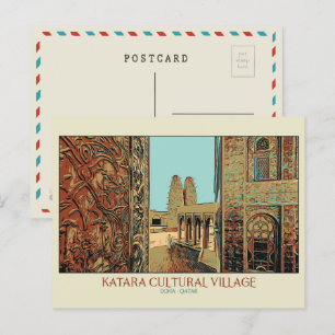 Afbeelding van het culturele dorp Doha Katara Qata Briefkaart