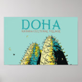 Afbeelding van het culturele dorp Doha Katara Qata Poster (Voorkant)