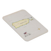 Afbeelding van het eiland Puerto Rico Magneet (Rechterzijde)