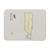 Afbeelding van het eiland Puerto Rico Magneet (Horizontaal)