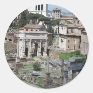 Afbeelding van het Forum Romanum Ronde Sticker