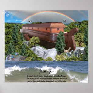 Afbeelding van het grote noahs ark Diorama Gloss C Poster