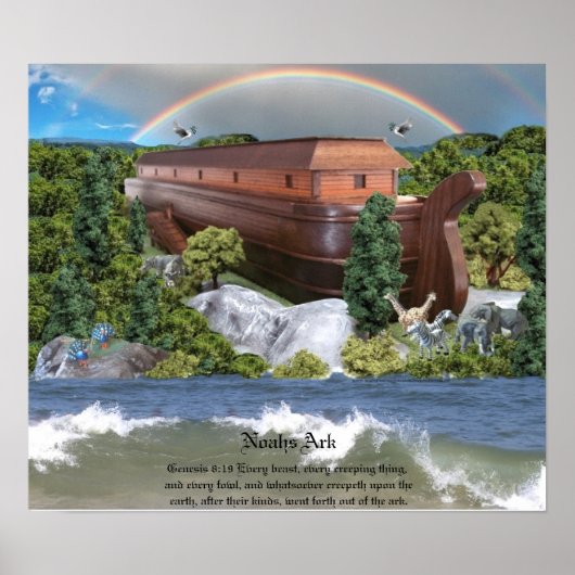 Afbeelding van het grote noahs ark Diorama Gloss C Poster (Voorkant)