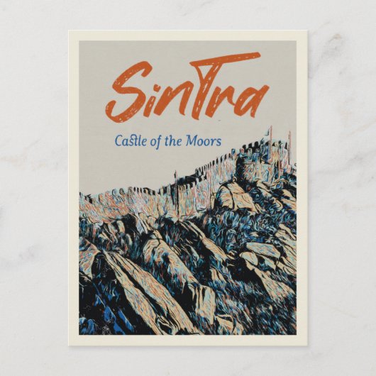 Afbeelding van het kasteel van Sintra Moors Portug Briefkaart (Voorkant)