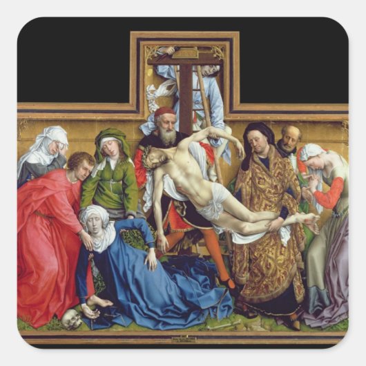 Afbeelding van het kruis, c.1435 vierkante sticker (Voorkant)