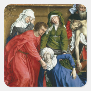 Afbeelding van het kruis, c.1435 vierkante sticker