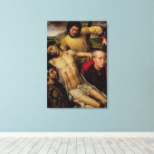 Afbeelding van het kruisje, linkerdeelvenster canvas afdruk (Insitu (Houten vloer))