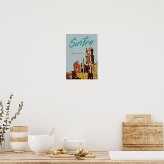 Afbeelding van het paleis Sintra Pena Portugal  Poster (Keuken)