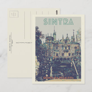Afbeelding van het paleis Sintra Regaleira Portuga Briefkaart