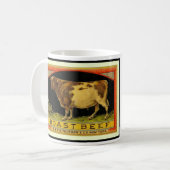  afbeelding van het Roast Beef Cow-label - Mok (Voorkant links)