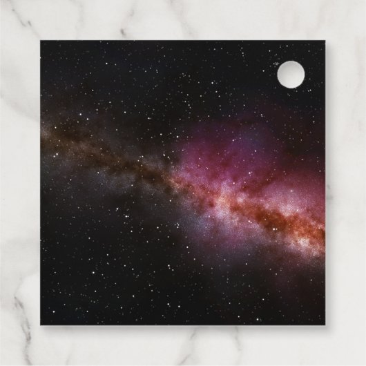 Afbeelding van het universum bedankjes labels (Achterkant)