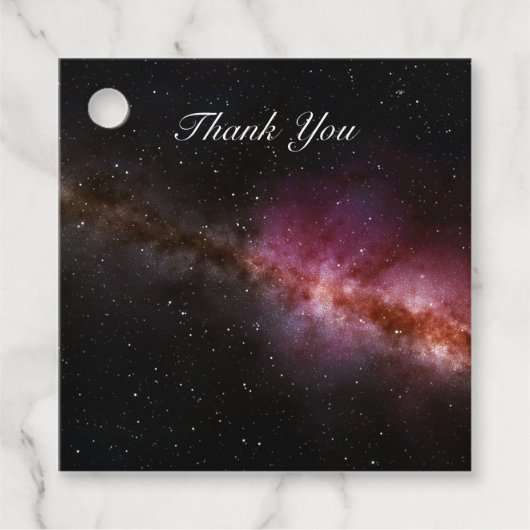 Afbeelding van het universum bedankjes labels (Voorkant)