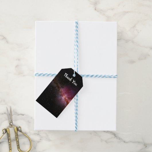 Afbeelding van het universum cadeaulabel (Met Touw)