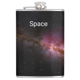 Afbeelding van het universum heupfles