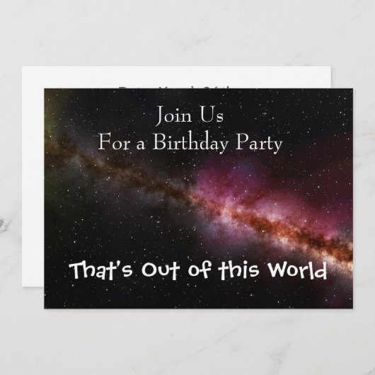 Afbeelding van het universum kaart (Voorkant / Achterkant)