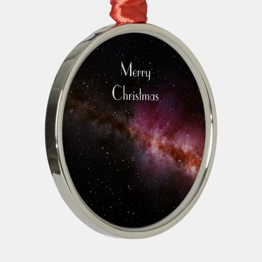 Afbeelding van het universum sneeuwvlok metalen ornament (Rechts)