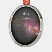 Afbeelding van het universum sneeuwvlok metalen ornament (Links)