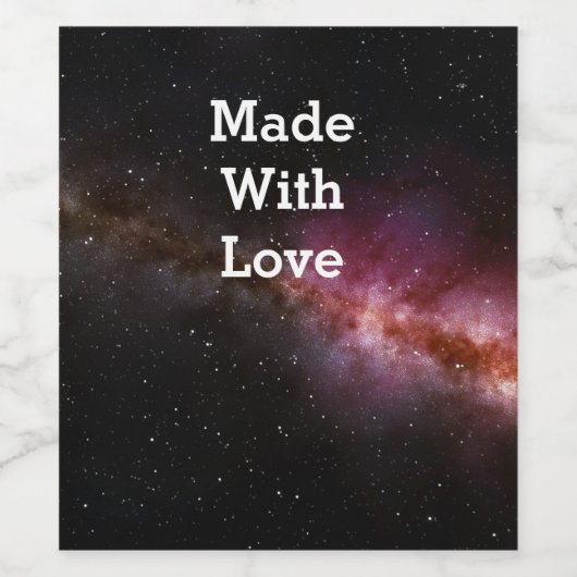 Afbeelding van het universum wijn etiket (Enkel label)