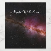 Afbeelding van het universum wijn etiket (Enkel label)