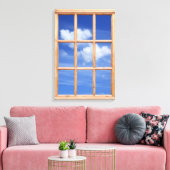 Afbeelding van het venster Sky and Clouds 3D Effec Canvas Afdruk (Insitu (Woonkamer))