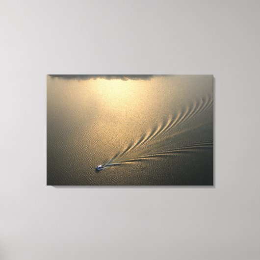 afbeelding van het vliegtuig in het meer van Gatun Canvas Afdruk (Voorkant)