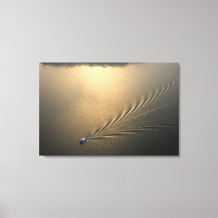 afbeelding van het vliegtuig in het meer van Gatun Canvas Afdruk