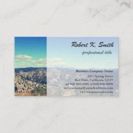 afbeelding van het wilde landschap in de bergen, b visitekaartje