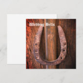 afbeelding van hoefijzer huwelijksuitnodiging kaart (Voorkant / Achterkant)