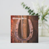 afbeelding van hoefijzer huwelijksuitnodiging kaart (Staand voorkant)