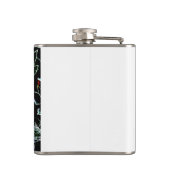 afbeelding van holly en bessen met vorstbekleding  heupfles (Achterkant)