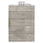  afbeelding van hond Sigar Label Heupfles (Achterkant)