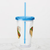 Afbeelding van hotdog cartoon acryl drinkbeker (Rechts)