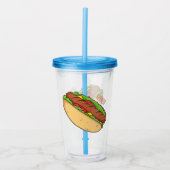 Afbeelding van hotdog cartoon acryl drinkbeker (Voorkant)