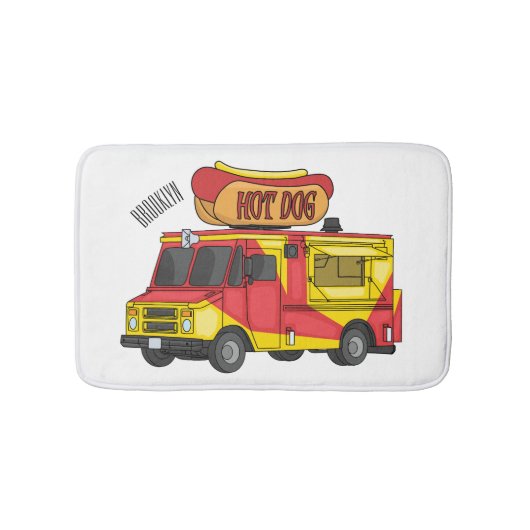 Afbeelding van hotdog-cartoon badmat (Voorkant)