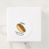 Afbeelding van hotdog cartoon bedankjes labels (In situ)