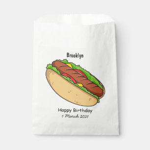 Afbeelding van hotdog cartoon bedankzakje
