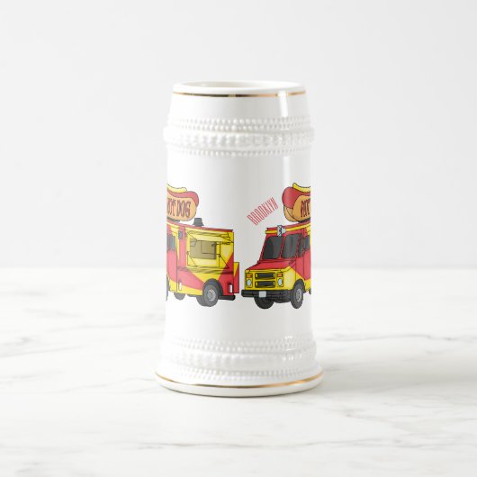 Afbeelding van hotdog-cartoon bierpul (Center)